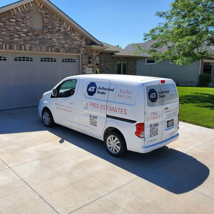 ADT Omaha Security Service Technician on a Call